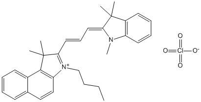 3-Butyl-2-[3-(1,3-dihydro-1,3,3-trimethyl-2H-indol-2-ylidene)-1-propen-1-yl]-1,1-dimethyl-1H-benz[e]indolium perchlorate(214706-06-6)